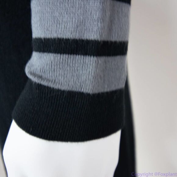 Tart black and grey stripe bodycon sweater dress, size XS - Picture 11 of 16